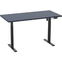 VCM Schreibtisch E-Lona (anthrazit/schwarz, 140 x 50 cm) - Höhenverstellbarer Kinderschreibtisch mit elektrischem Antrieb, ideal für ergonomisches Arbeiten und individuelles Wachstum. Stabil, mit Kindersicherung und Anti-Kollisionsschutz.