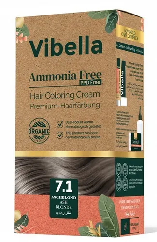Vibella Haarfärbecreme Nr. 7,1 Aschblond – Premium-Haarfarbe