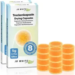 JB White 16 Trockenkapseln für Hörgeräte, Trocknungskapseln mit Farbindikator für Hörhilfen, Trockentabletten, orange