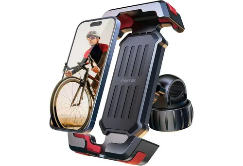 Handyhalterung Fahrrad Lenker 360° drehbar für iPhone Samsung - Halterungen: Universelle Handyhalterung mit 360° Drehfunktion für optimale Sicht und Bedienung während der Fahrt.