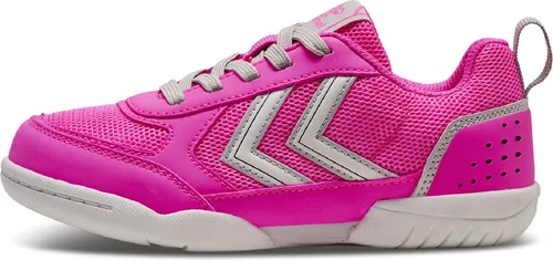 Hummel Aeroteam 2.0 Jr Lc - pink glo, Handball-Schuhe für Kinder - Sportliche Handball-Schuhe aus atmungsaktivem MESH/PU, ideal für junge Sportler. Perfekte Passform in Größe 39 und stylisches Pink für hohen Tragekomfort.