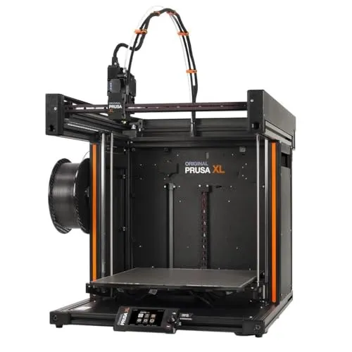 ORIGINAL PRUSA XL zusammengebaut | 1 Druckkopf | CoreXY 3D-Drucker | 36×36×36 cm Druckvolumen | Inkl. satiniertes Blech & 1 kg Schwarze Prusament PLA Spule