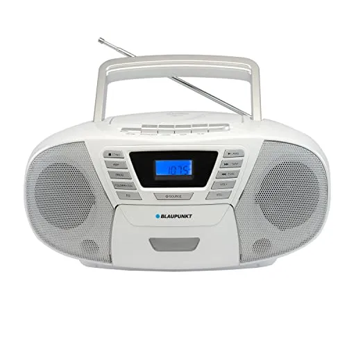 Blaupunkt B 120 Radio (Hörbuch Funktion) - Radios für Kinder – Vielseitige Boombox mit CD, Kassette, Bluetooth und USB, ideal für kreative Musikmomente und einfache Bedienung.