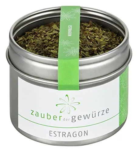 Zauber der Gewürze Estragon, schonend getrocknet und gerebelt, Premium-Qualität in wiederverschließbarer Aroma-Dose, 10 g