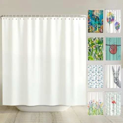 arteneur® Duschvorhang Weiss - Anti-Schimmel 240x200 - Duschvorhänge aus 100% recyceltem Polyester, antibakteriell und pflegeleicht. Ideal für ein modernes, stilvolles Badezimmer. Mit beschwertem Saum für optimale Formstabilität.