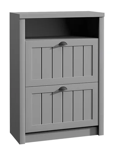 Schuhklappenschrank Doppelfach Schuhmöbel für 11-15 Paare - Praktischer Schuhschrank mit Schubfächern für Kinder und Erwachsene. Ideal für den Innenbereich, platzsparend und modernes Design. Maße: 80 x 36 x 113 cm.