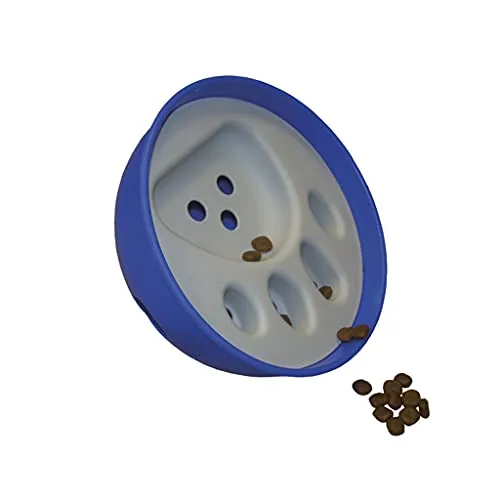 Nobby Futternapf Kick N Feed blau - 21 x 10 cm, rutschfest und spülmaschinenfest, verhindert das Verschlingen von Futter