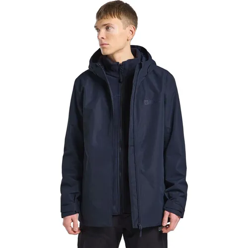 Jack Wolfskin Taubenberg 3IN1 Jacket M - Nachtblau - Funktionsjacken, vielseitige 3-in-1-Jacke mit wasserdichter Außenjacke und warmem Fleece für optimalen Komfort und Schutz bei jedem Wetter.