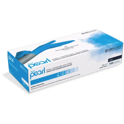Unigloves Blue Pearl Handschuhe Nitril Blau: Gr. S / 8802