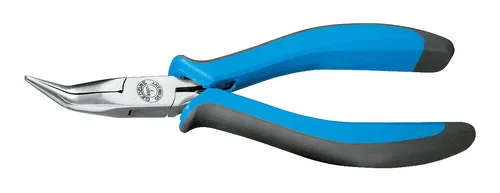 Gedore 1743597 Flachrundzange 45° gebogen 165mm - Zangen für präzises Greifen, ideal für enge Stellen und filigrane Arbeiten dank 45° gebogener Form.