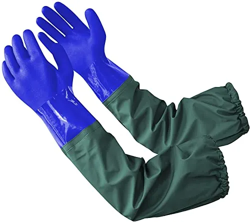 Lange Teichhandschuhe 68cm,wasserdichte Abflussreinigungshandschuhe,wiederverwendbar,strapazierfähig,lange Gummihandschuhe,chemikalienbeständige Handschuhe,Vollarmhandschuhe für Fischerei,Industrie