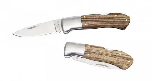 Haller Messer Taschenmesser Haller Taschenmesser, 420-Stahl, Zebraholz, 7,5 cm