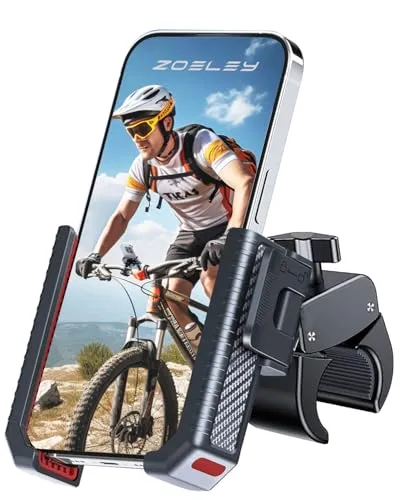 Zoeley Handyhalterung Fahrrad, Handyhalterung Motorrad 【2025 Anti Rutsch & Anti Shake】 Hält Bombenfest 1S Sperre Handyhalter Fahrrad Lenker für 17 16 15 14 13, Samsung S24 Alle 4.-7 Zoll Smartphone