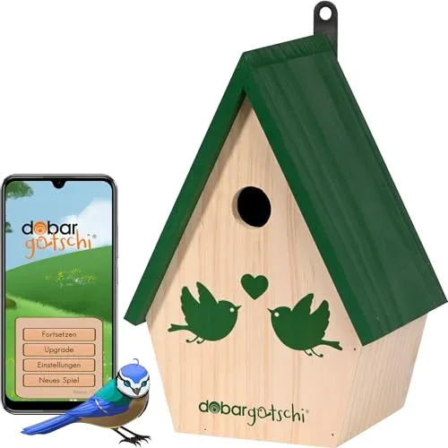 dobar® Nistkasten dobargotschi aus Holz inkl. Spiele-App