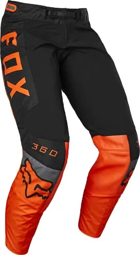 FOX 360 Dier Jugend Motocross Hose - Schwarz-Orange, Größe XL - Motorradhosen mit RAPTM-Technologie für optimale Ergonomie und TruMotionTM Stretchpanels für maximale Bewegungsfreiheit. Robuste Cordura® Ripstop-Materialien sorgen für Langlebigkeit und Funktionalität.