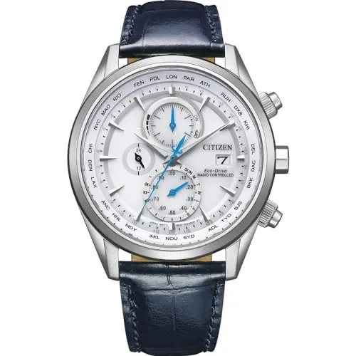 Citizen Watch AT8260-18A - Edle Herrenarmbanduhr mit Eco-Drive Solartechnologie, kein Batteriewechsel nötig. Wasserdicht bis 10 ATM und mit Stoppuhrfunktion – ideal für den modernen Mann.