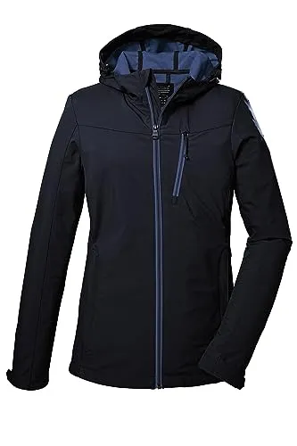 KILLTEC Damen Funktionsjacke KOS 89 WMN SFTSHLL JCKT - Funktionsjacke, wasserabweisend und winddicht mit PFAS-freier Imprägnierung, ideal für die Übergangszeit und umweltfreundlich hergestellt.