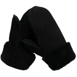 Reissner Lammfelle Lederhandschuhe Fäustlinge - Elegante Fäustlinge aus 100% Schafsleder mit warmem Lammfellfutter, ideal für kalte Tage und einen stilvollen Auftritt.