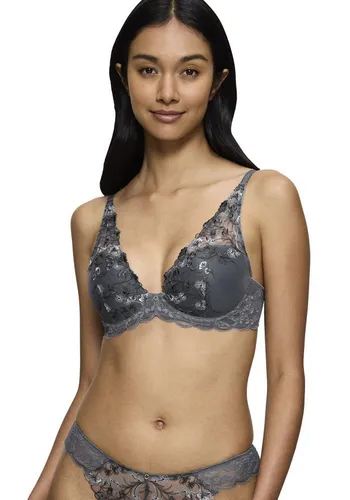 Triumph Damen Sensual Spotlight WP Bra, Pebble Grey, 75E - Funktionsunterwäsche mit Bügeln und Einlagen für optimalen Halt, dekorative elastische Träger und femininer Spitzenlook für einen eleganten Auftritt.