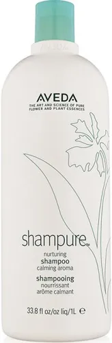 AVEDA Shampure Nurturing Shampoo 1 Liter - Silikonfreies Shampoo mit 95 % natürlichen Inhaltsstoffen, reinigt sanft und pflegt langanhaltend. Ideal für gesundes Haar mit beruhigendem Aroma aus 25 Pflanzenessenzen. 1 Liter spart 25 % pro ml und reduziert Plastikverbrauch.