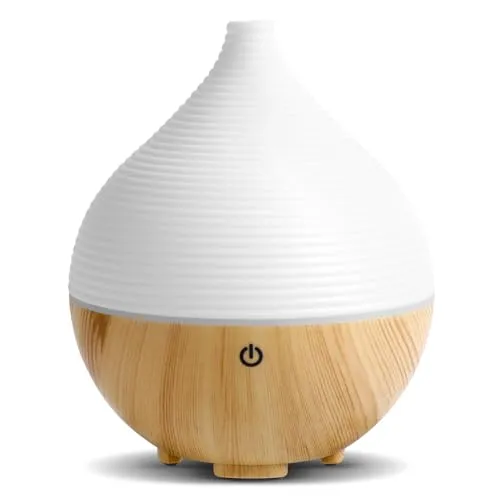 AiQInu Aroma Diffuser 160ml, Kleiner Ultraschall Aromatherapie Raumduft Diffusor für ätherische Öle mit 7-farbigem LED-Licht, BPA-Free, Automatischer Abschaltfunktion, Diffuser Luftbefeuchter für Zuha