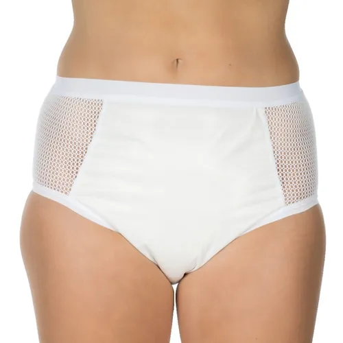 Suprima PU Slip 1215 mit Netzeinsatz 44 weiß - Bequeme Inkontinenzeinlage - Inkontinenzeinlagen für Unisex mit optimalem Tragekomfort und Netzeinsatz für zusätzliche Sicherheit.