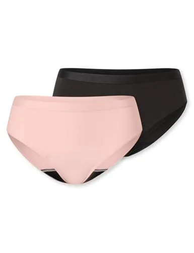 SCHIESSER Damen Periodenunterwäsche 2er Pack - Größe 38-40 - Panties & Hipsters für Damen, mit 12h Auslaufschutz und atmungsaktiver, geruchsneutraler Mikrofaser - ideal für starke Perioden und komfortabel im Alltag.