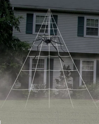 Horror-Shop Hängedekoration Giant Spider Web Außendekoration 5x5 Meter als Hal