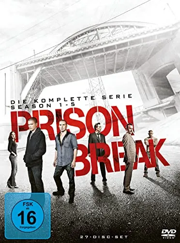 Prison Break - Season 1-5 - Komplettbox [27 DVDs] - Spannende Action-Serie über Flucht und Überleben, ideal für Fans von packenden Thrillern und dramatischen Wendungen.