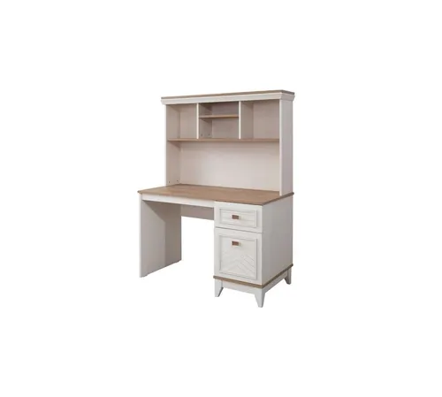 Schreibtisch Schrank Computertisch Weiß mit Regalen - Moderne Büromöbel für Kinder und Jugendliche. Der Schreibtisch bietet viel Stauraum durch Schubfächer und Regale. Maße: 118 x 62 x 145,5 cm, ideal für jedes Zimmer.