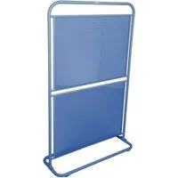 DELUKE Sichtschutz DOVIDA 124x80x30cm Blau Stahl – Robuster Garten Sichtschutz