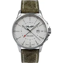 Iron Annie Herrenuhr GMT Wellblech Lederband beige 5842-1