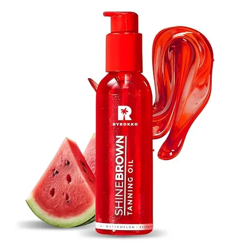 BYROKKO Shine Brown Watermelon Bräunungsbeschleuniger-Öl (145 ml) - Bräunungsbeschleuniger mit Turbo-Bräune, ideal für Sonne und Solarium, sorgt für die schnellste und effizienteste Bräunung.