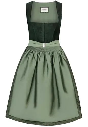 Stockerpoint Damen Dirndl Verena I in Größe 32-48 – Elegantes Trachtenkleid mit Schürze - Elegantes Dirndl Verena im traditionellen Schnitt mit hochwertigem Samt-Mieder und bequemem Jacquardstoff-Rock. Ideal für festliche Anlässe und kombiniert klassische Handwerkskunst mit modernem Design.