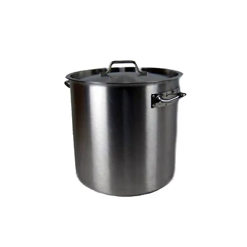 Airbrush-City Kochtopf Edelstahl 36 Liter mit Deckel - Hochwertiger Edelstahl-Kochtopf mit 36 Litern Volumen und robustem Deckel. Ideal für Gastronomie und Großküchen. Extra starke Griffe und Schüttrand für sicheres Handling.