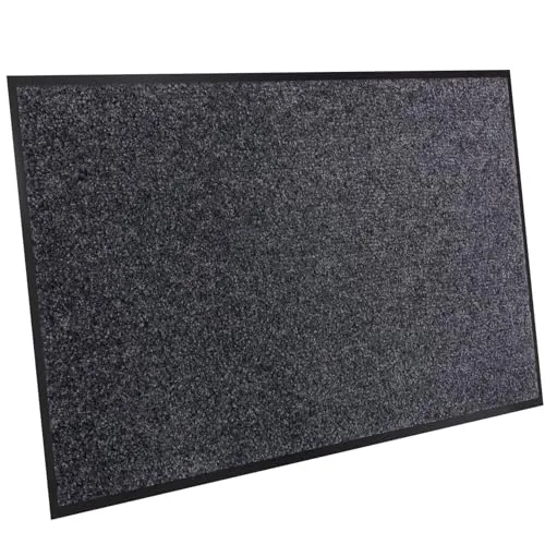 ANRO Schmutzfangmatte Fußmatte Innen & Außen waschbar Blau 60x80 cm | Rutschfeste Türmatte mit Gummirand, wetterfest – Fußabtreter für Haustür und Eingang, Sauberlaufmatte bei 30 °C waschbar