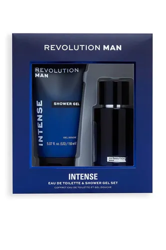 Revolution Man Intense Eau De Toilette & Duschgel Set - Duft-Set für Herren, inklusive 100ml Eau De Toilette und 150ml Duschgel mit intensiven Noten von Bergamotte, Pfeffer und Ambroxan - perfekt für die Feiertage!