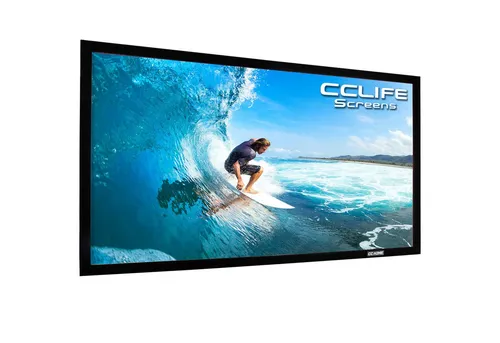 CCLIFE Rahmenleinwand Heimkino Leinwand 16:9