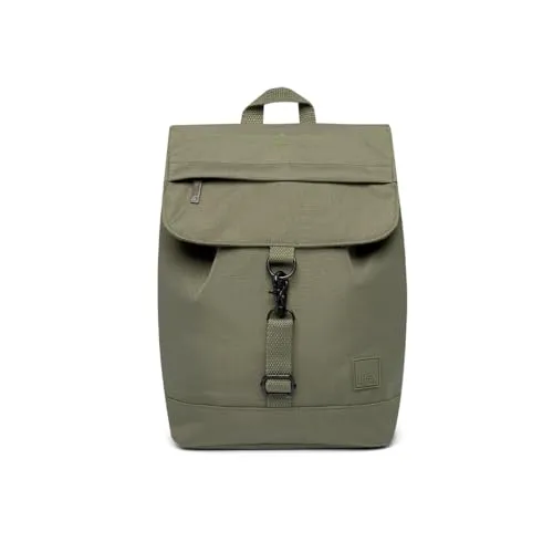 Lefrik Kaut Mini Rucksack, perfekt für den Alltag, 100 % recyceltes Gewebe, 30 x 22 x 13 cm, 340 g, Olivgrün, pequeño, Casual