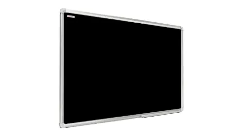 ALLboards Schwarze magnetische Kreidetafel 60x40 cm - Alurahmen - Präsentationstafel mit kratzfester Oberfläche, ideal zum Beschriften und Befestigen von Notizen mit Magneten. Stilvoller Alurahmen sorgt für Stabilität und Ästhetik.