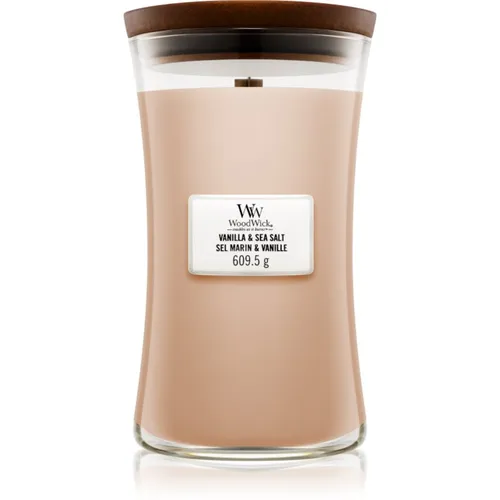 Woodwick Vanilla & Sea Salt Duftkerze mit Holzdocht 609.5 g in beige von WoodWick