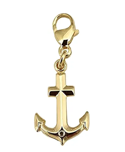 Anhänger Charm Anker Schiff Gold 333 Einhänger Gelbgold Kinder