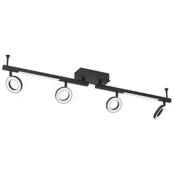 EGLO LED Deckenstrahler Cardillio 2 - 4-flammige Deckenlampe mit schwenkbaren Spots - Moderne Deckenlampe aus Kunststoff und Metall, ideal für gemütliche Atmosphäre mit warmweißem Licht und schwenkbaren LED-Strahlern für individuelle Lichtakzente.