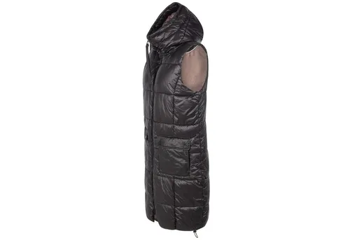 SUBLEVEL Steppweste Damen mit Kapuze Waistcoat lange Winter Weste Bodywarmer Waistcoat