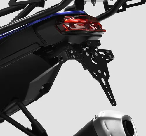 ZIEGER Pro Motorrad kurzer Kennzeichenhalter für Yamaha Ténéré 700 - Hochwertiger Kennzeichenhalter, passend für Yamaha Ténéré 700 (2019-2023), aus pulverbeschichtetem Stahl und Aluminium, einfach zu montieren ohne Verkleidungsänderungen, sportliche Optik, ABE-frei.