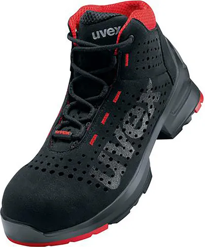 uvex 1 Stiefel S1 schwarz, rot Weite 11 Gr. 38