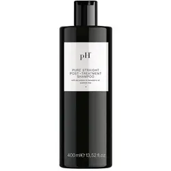 pH Pure Straight Post-Treatment Shampoo 400 ml - Shampoo für langanhaltend glattes und seidiges Haar mit Sojaprotein und Macadamiaöl. Sanfte Reinigung ohne Sulfate, ideal zur Erhaltung der Pure Straight Behandlung.
