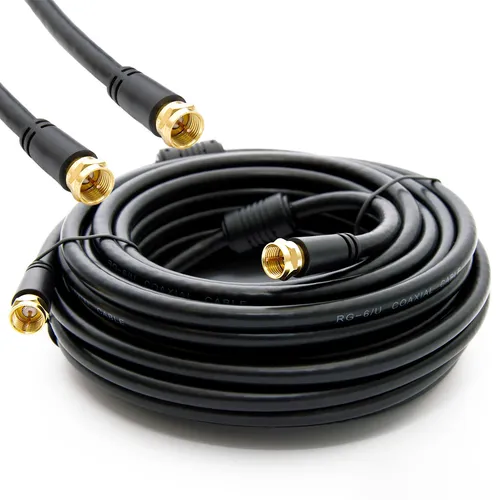 PremiumX 7,5m SAT Antennenkabel F-Stecker Anschlusskabel Satellitenkabel Schwarz