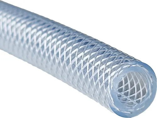 PVC-Schlauch mit Textileinlage, Transparent - 1 Zoll: Innen-Ø: 25 mm, Außen-Ø: 34 mm