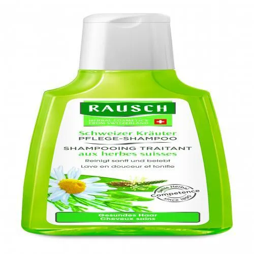 RAUSCH Schweizer Kräuter Pflege Shampoo 200ml - Hochwertiges Shampoo mit Schweizer Kräutern, pflegt intensiv und sorgt für glänzendes Haar. Ideal für die tägliche Haarpflege.